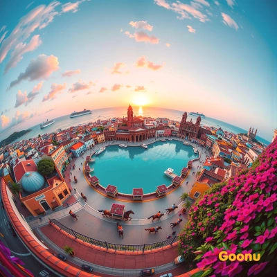 360 widok na miasto Barcelona